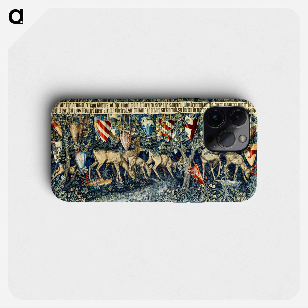 Quest for the Holy Grail Tapestries: Verdure with Deer and Shields - William Morris Phone Case.