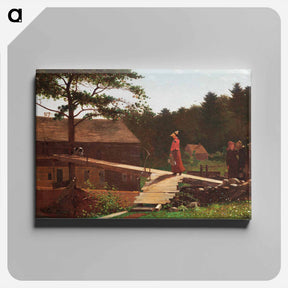 アートパネル-Old Mill, The Morning Bell - ウィンスロー ホーマー Canvas.