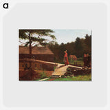 アートポストカード-Old Mill, The Morning Bell - ウィンスロー ホーマー Postcard.