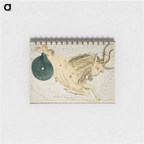 アートメモ帳-Sidney Hall’s astronomical chart illustration of the zodiac Capricornus - アンティーク地図 Memo.