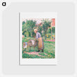 アートポストカード-A Washerwoman at Éragny - カミーユ ピサロ Postcard.
