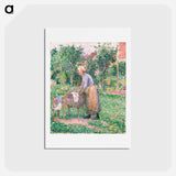 アートポストカード-A Washerwoman at Éragny - カミーユ ピサロ Postcard.