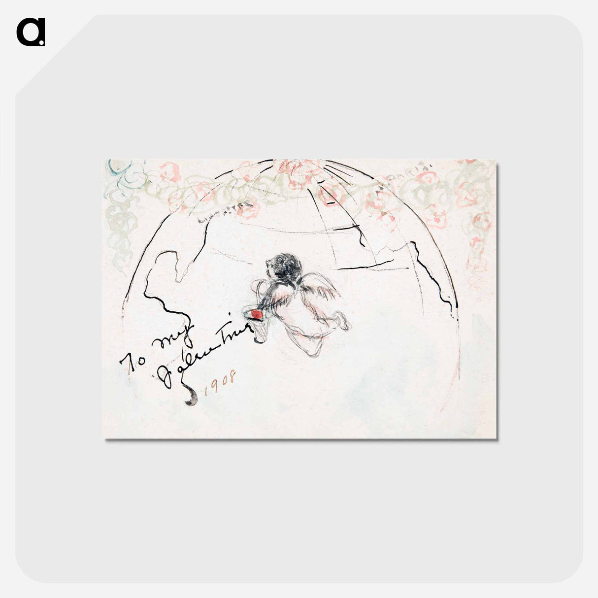 アートポストカード-To My Valentine - チャールズ デムス Postcard.