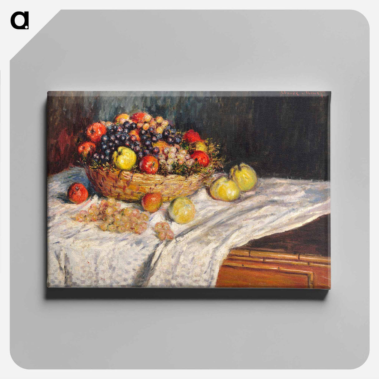 Apples and Grapes - Claude Monet Canvas.