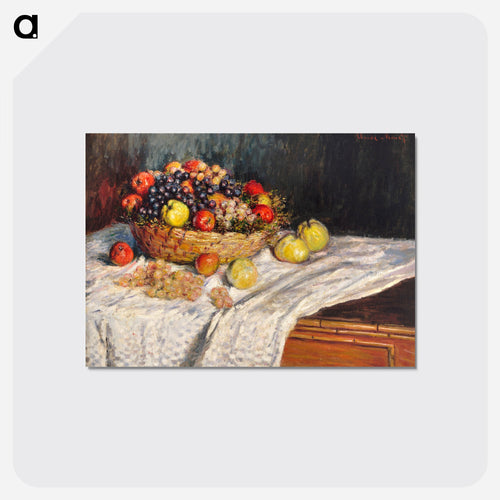 Apples and Grapes - Claude Monet Postcard.