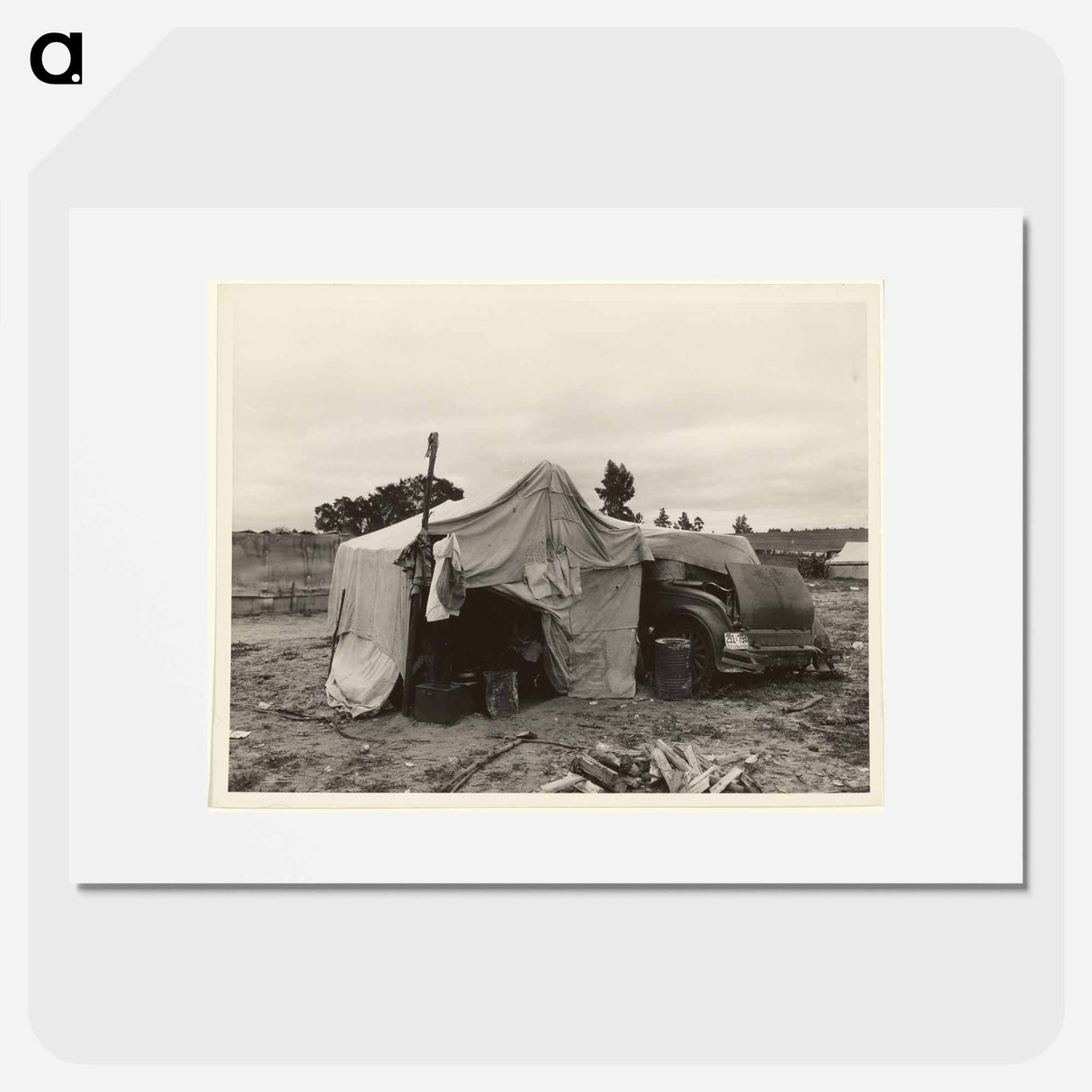 Pea Picker's Home, Nipomo, California - Dorothea Lange Poster.