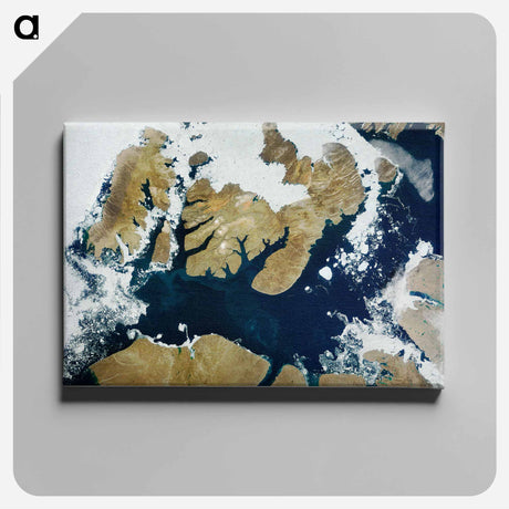 アートパネル-Northwest Passage Ice Conditions
 - 上空からの地球 Canvas.