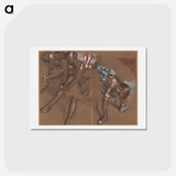 アートポストカード-Three Dancers Resting - エドガー ドガ Postcard.