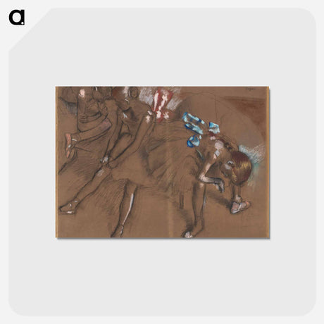 アートポストカード-Three Dancers Resting - エドガー ドガ Postcard.