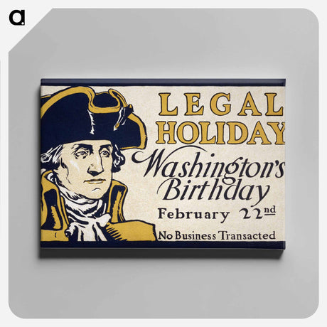 アートパネル-Legal holiday, Washington's birthday - エドワード ペンフィールド Canvas.