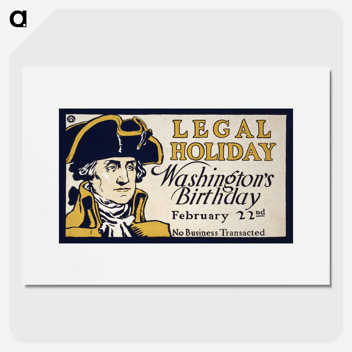 Legal holiday, Washington's birthday - Edward Penfield Poster.