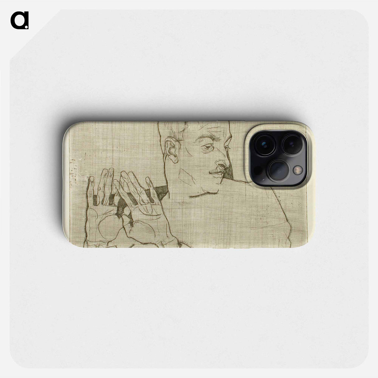 Portrait of Arthur Roessler - エゴン シーレ Phone Case.