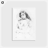 アートポストカード-Aspasia - ウジェーヌ ドラクロワ Postcard.