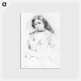 アートポストカード-Aspasia - ウジェーヌ ドラクロワ Postcard.