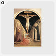 アートポストカード-Crucifixion with the Virgin, Mary Magdalene and St. Dominic - フラ アンジェリコ Postcard.