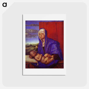 アートポストカード-Virgin and Child - ジョヴァンニ ベッリーニ Postcard.