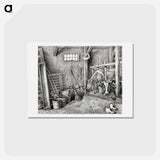 アートポストカード-Two cows - ジャン ベルナール Postcard.