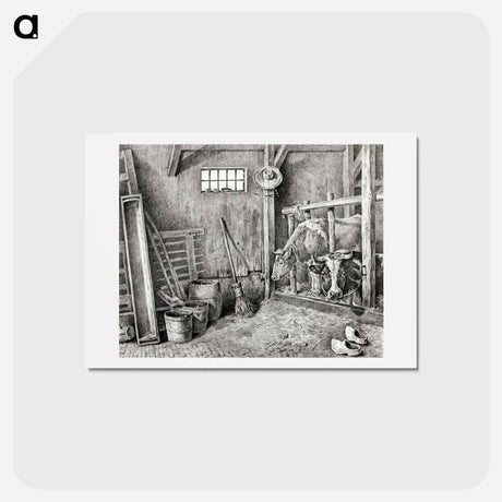 アートポストカード-Two cows - ジャン ベルナール Postcard.