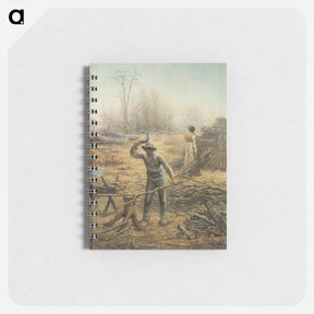 アートメモ帳-Lumberjack preparing firewood - ジャン フランソワ ミレー Memo.