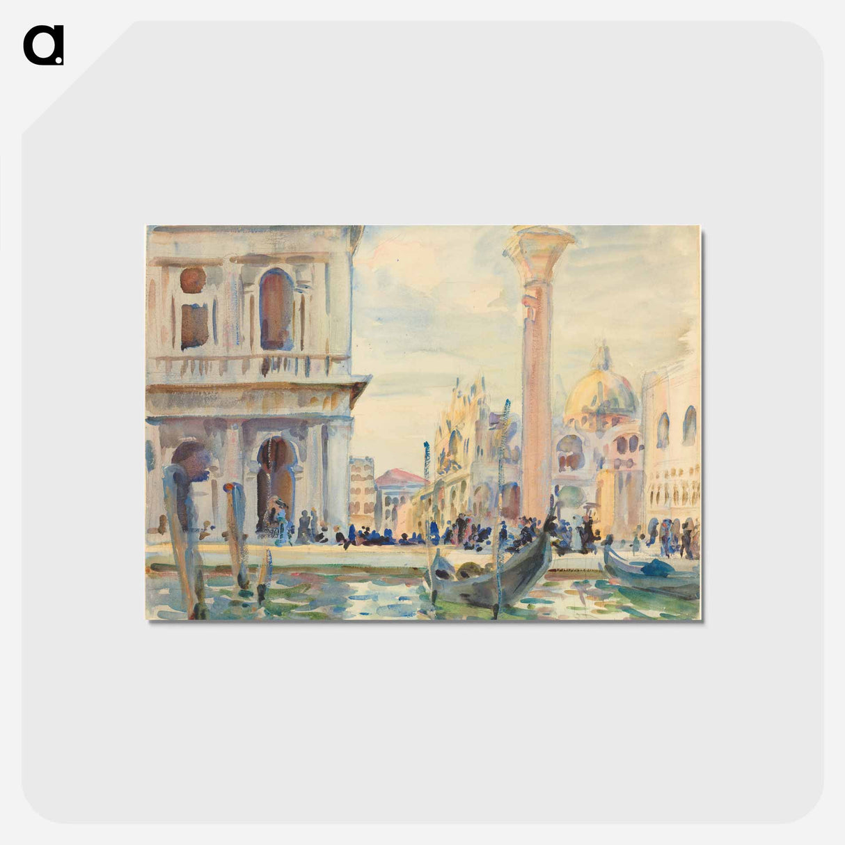 アートポストカード-The Piazzetta - ジョン シンガー サージェント Postcard.
