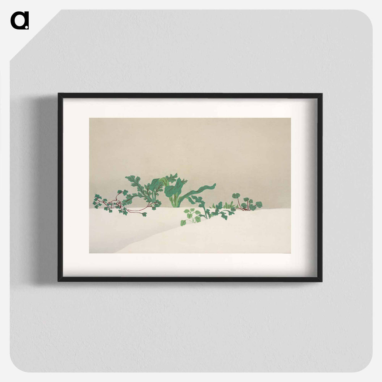 Green plants from Momoyogusa–Flowers of a Hundred Generations - Kamisaka Setsuka Poster.