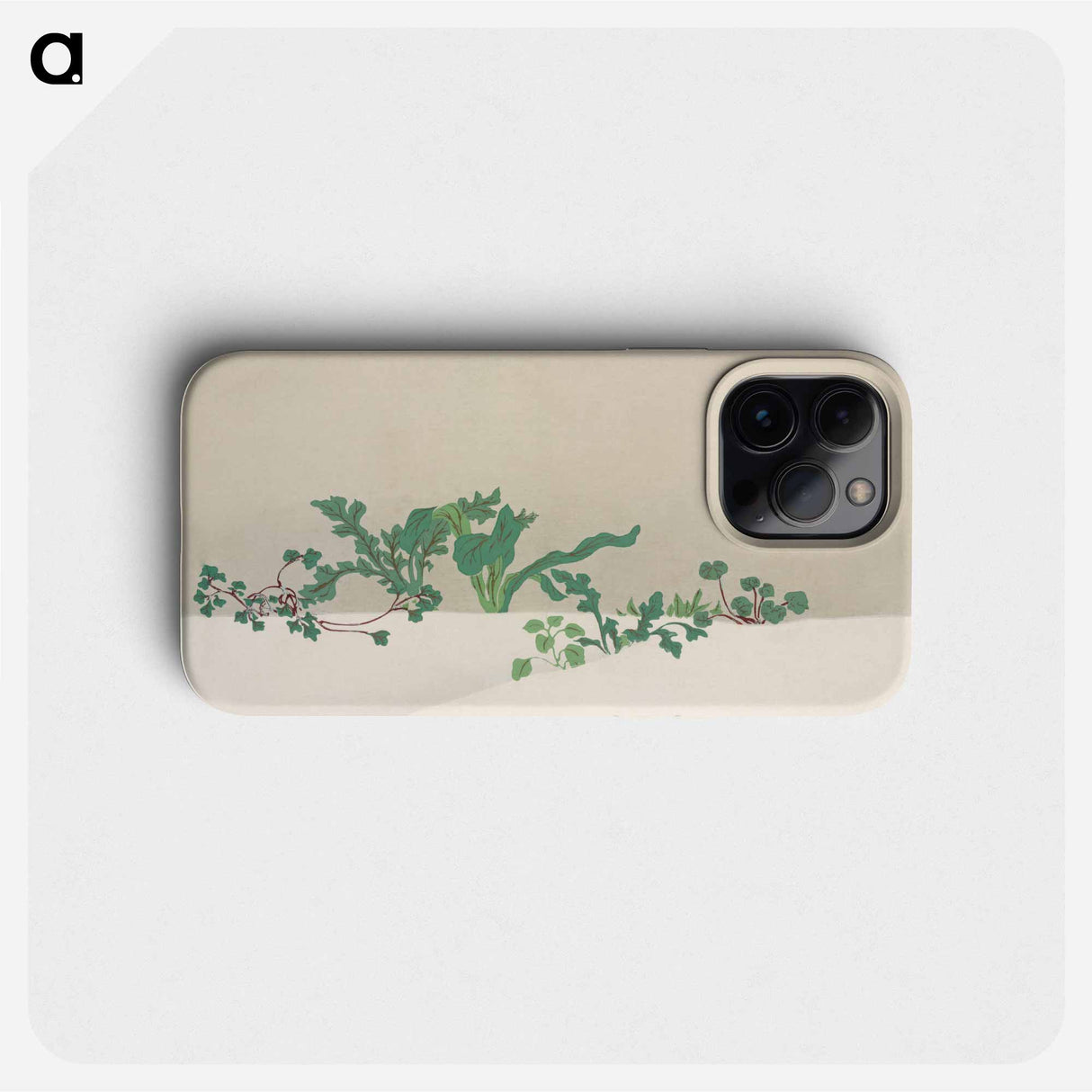 Green plants from Momoyogusa–Flowers of a Hundred Generations - Kamisaka Setsuka Phone Case.