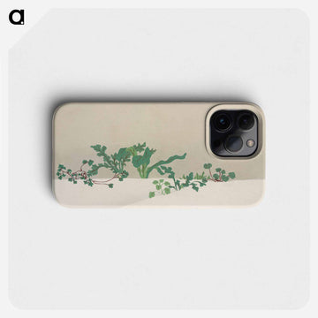 Green plants from Momoyogusa–Flowers of a Hundred Generations - 神坂 雪佳 Phone Case.