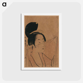 アートポストカード-Usuginu - 喜多川 歌麿 Postcard.
