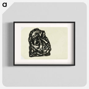 アートポスター-Kop van een man schuin naar rechtsboven kijkend - レオ ヘステル Poster.