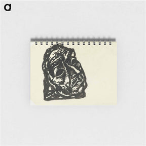 アートメモ帳-Kop van een man schuin naar rechtsboven kijkend - レオ ヘステル Memo.