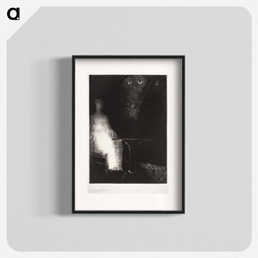アートポスター-Below, I Saw the Vaporous Contours of a Human Form - オディロン ルドン Poster.