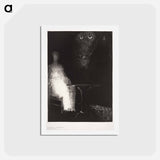 アートポストカード-Below, I Saw the Vaporous Contours of a Human Form - オディロン ルドン Postcard.