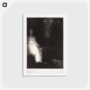 アートポストカード-Below, I Saw the Vaporous Contours of a Human Form - オディロン ルドン Postcard.