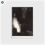アートポストカード-Below, I Saw the Vaporous Contours of a Human Form - オディロン ルドン Postcard.