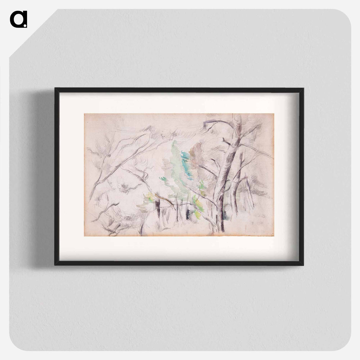 Trees (Arbres) - ポール セザンヌ Poster.