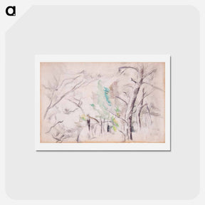 アートポストカード-Trees (Arbres) - ポール セザンヌ Postcard.