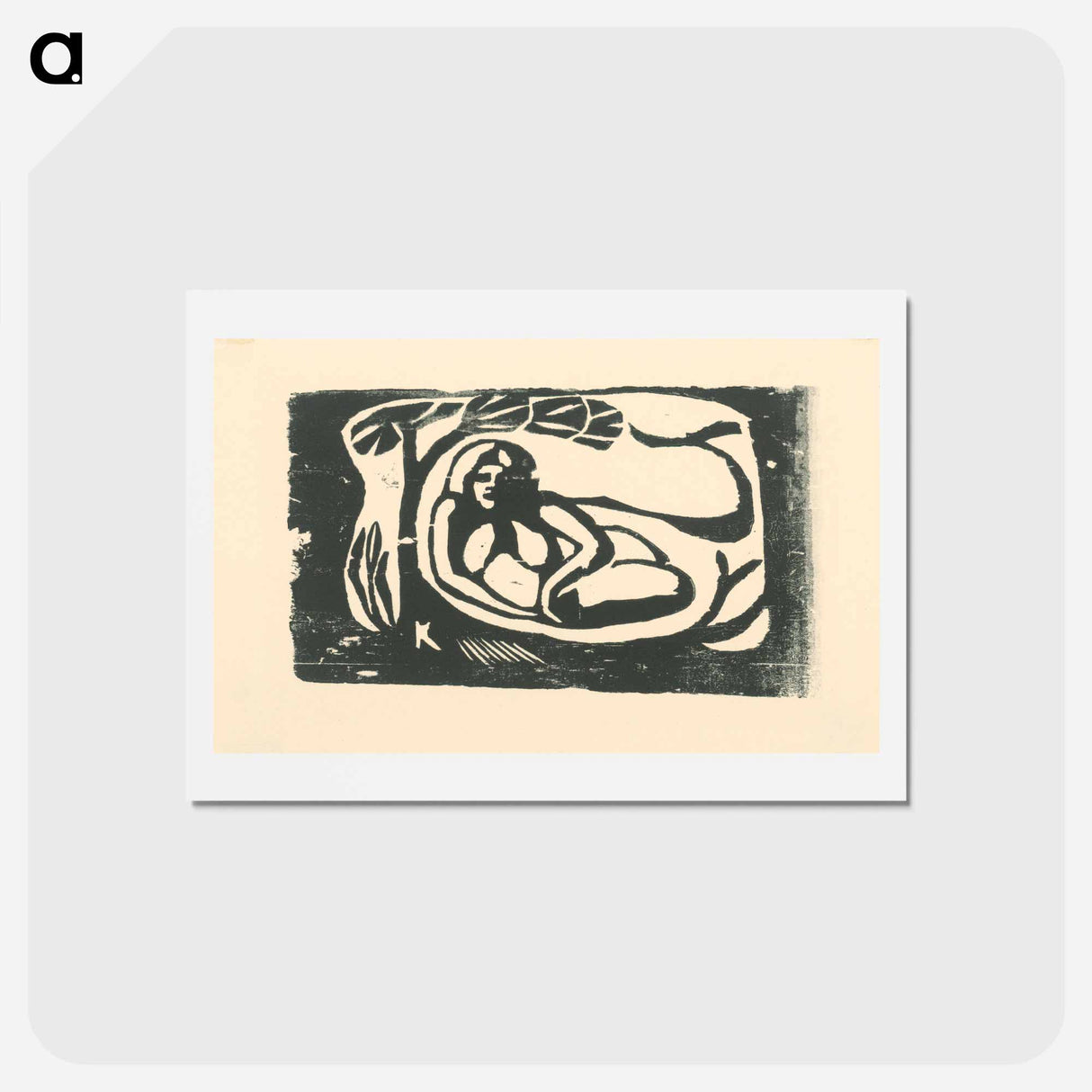 アートポストカード-A woman - ポール ゴーギャン Postcard.