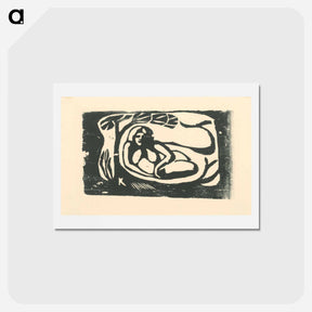 アートポストカード-A woman - ポール ゴーギャン Postcard.