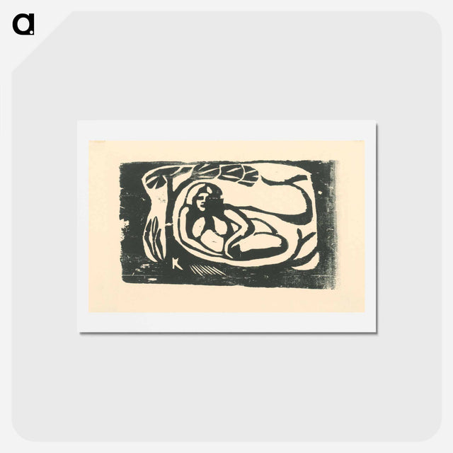 アートポストカード-A woman - ポール ゴーギャン Postcard.