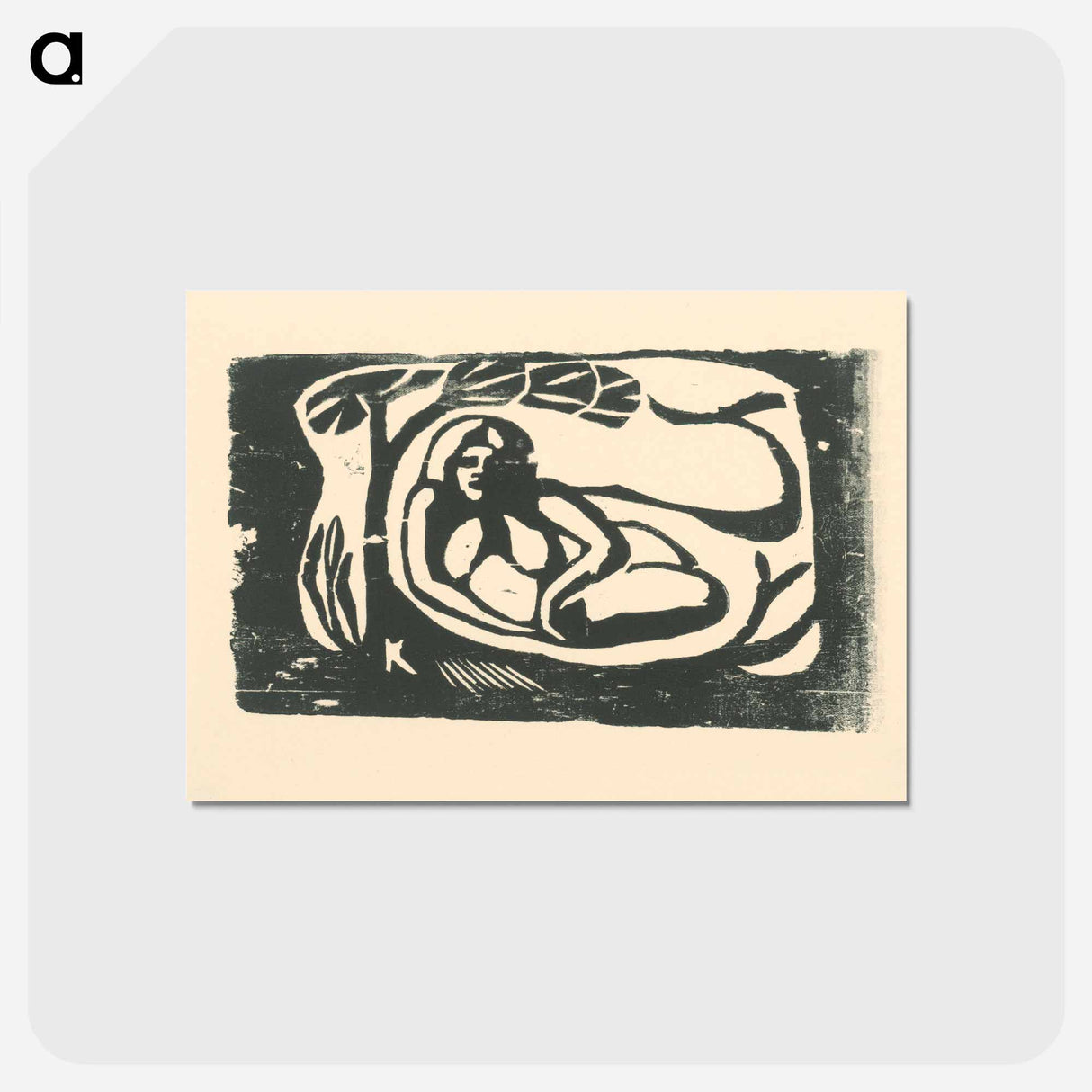 アートポストカード-A woman - ポール ゴーギャン Postcard.