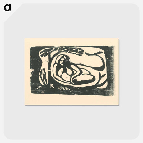 アートポストカード-A woman - ポール ゴーギャン Postcard.
