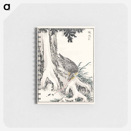 アートメモ帳-Japanese Great Tit and Japanese Cypress
 - 鳥類図鑑 Memo.