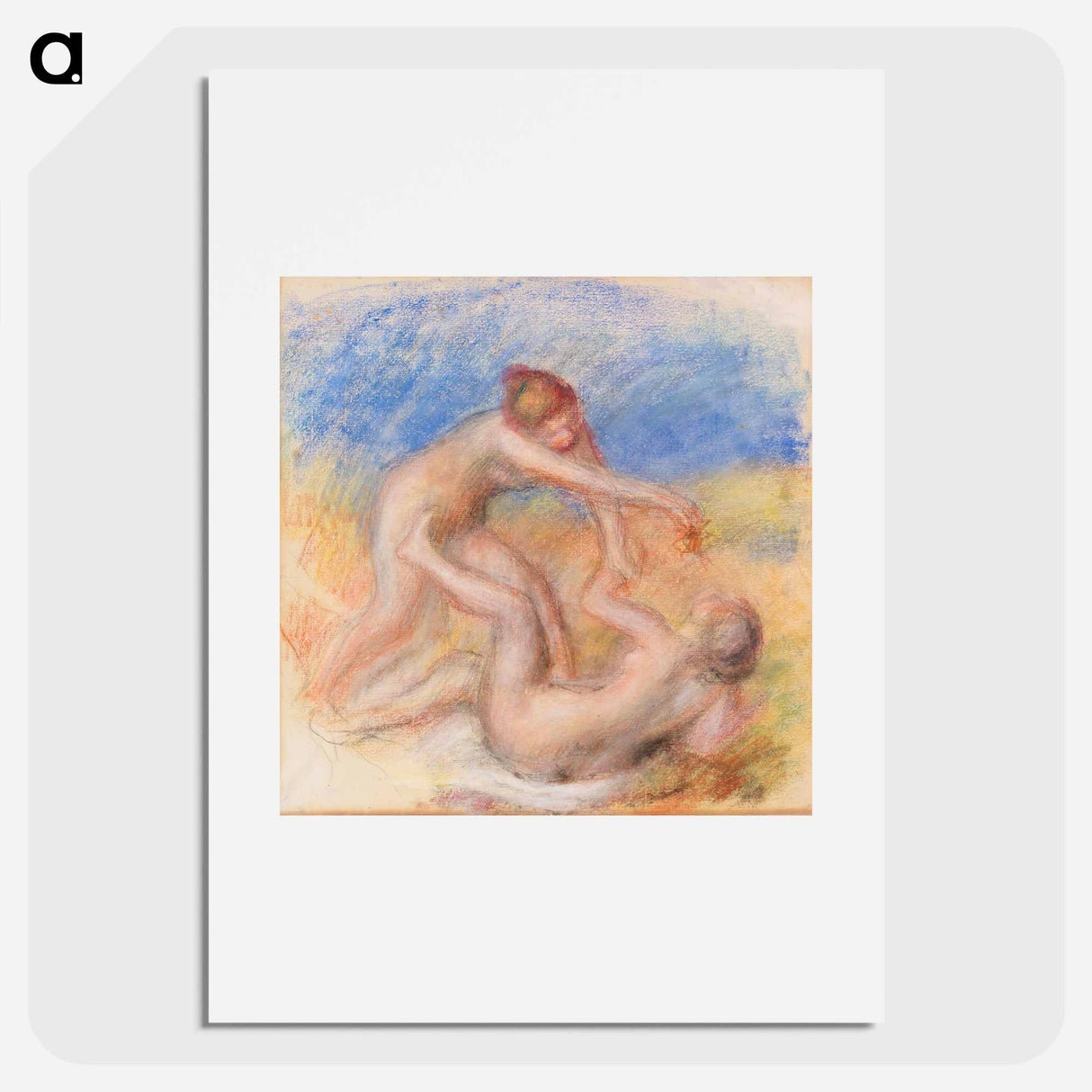 Two Nudes - Pierre-Auguste Renoir Poster.