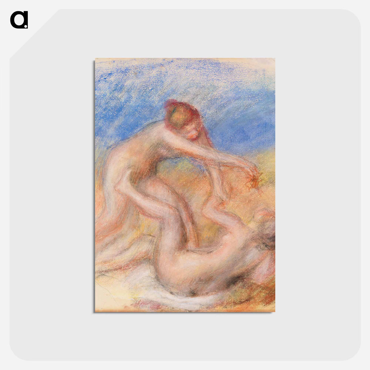 アートポストカード-Two Nudes - ピエール オーギュスト ルノワール Postcard.