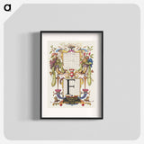アートポスター-Guide for Constructing the Letter F from Mira Calligraphiae Monumenta
 - 書道のお手本 Poster.