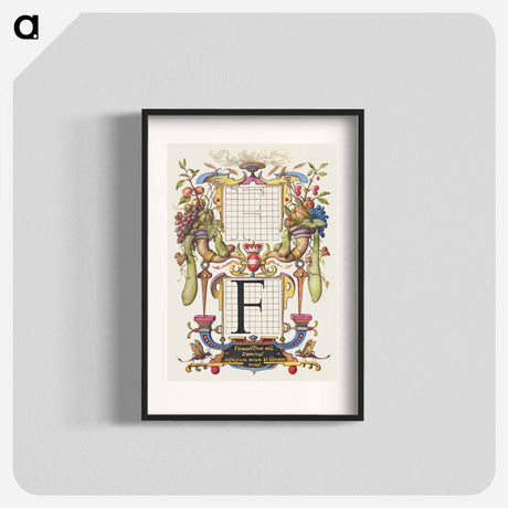 アートポスター-Guide for Constructing the Letter F from Mira Calligraphiae Monumenta
 - 書道のお手本 Poster.