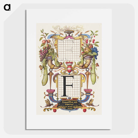 アートポスター-Guide for Constructing the Letter F from Mira Calligraphiae Monumenta
 - 書道のお手本 Poster.