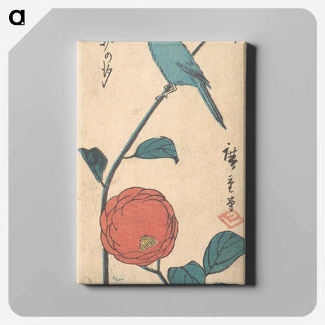 アートパネル-Camellia and Finch
 - 歌川 広重 Canvas.