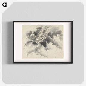 アートポスター-Draak en wolken - 歌川 国芳 Poster.