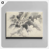 アートパネル-Draak en wolken - 歌川 国芳 Canvas.